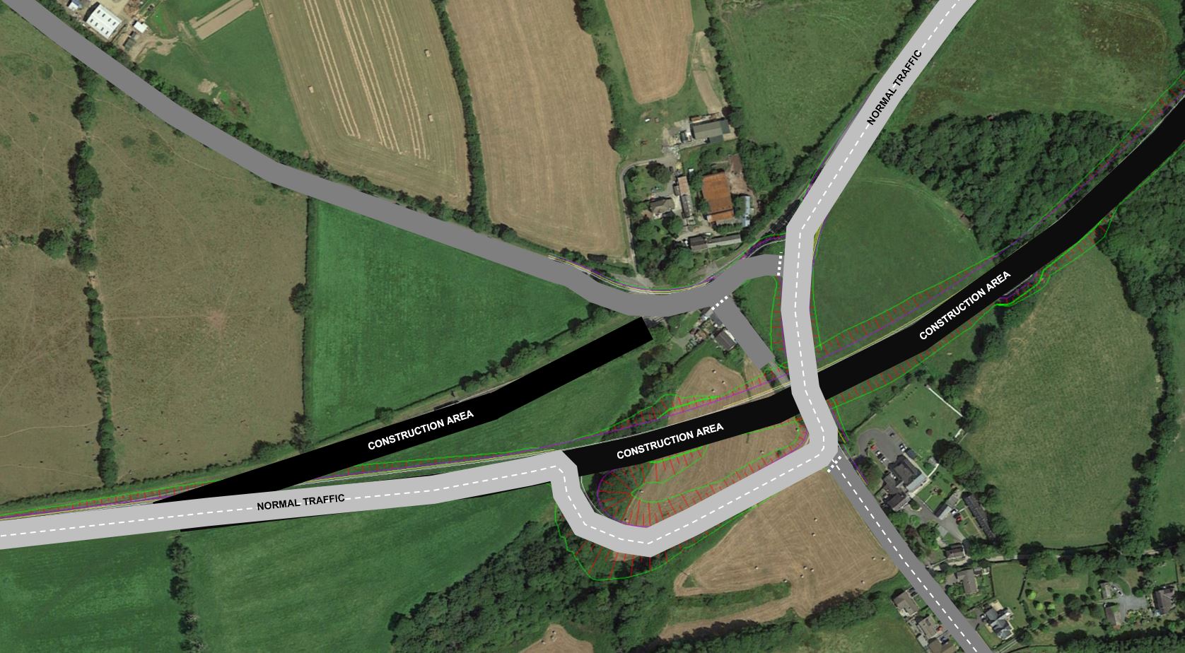 Following the closure, a small section of the new A40 will serve as a temporary measure during ongoing construction.